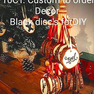 Natural wood custom Art ( or plain for DIY) 4 DISC'S  PER OERDER